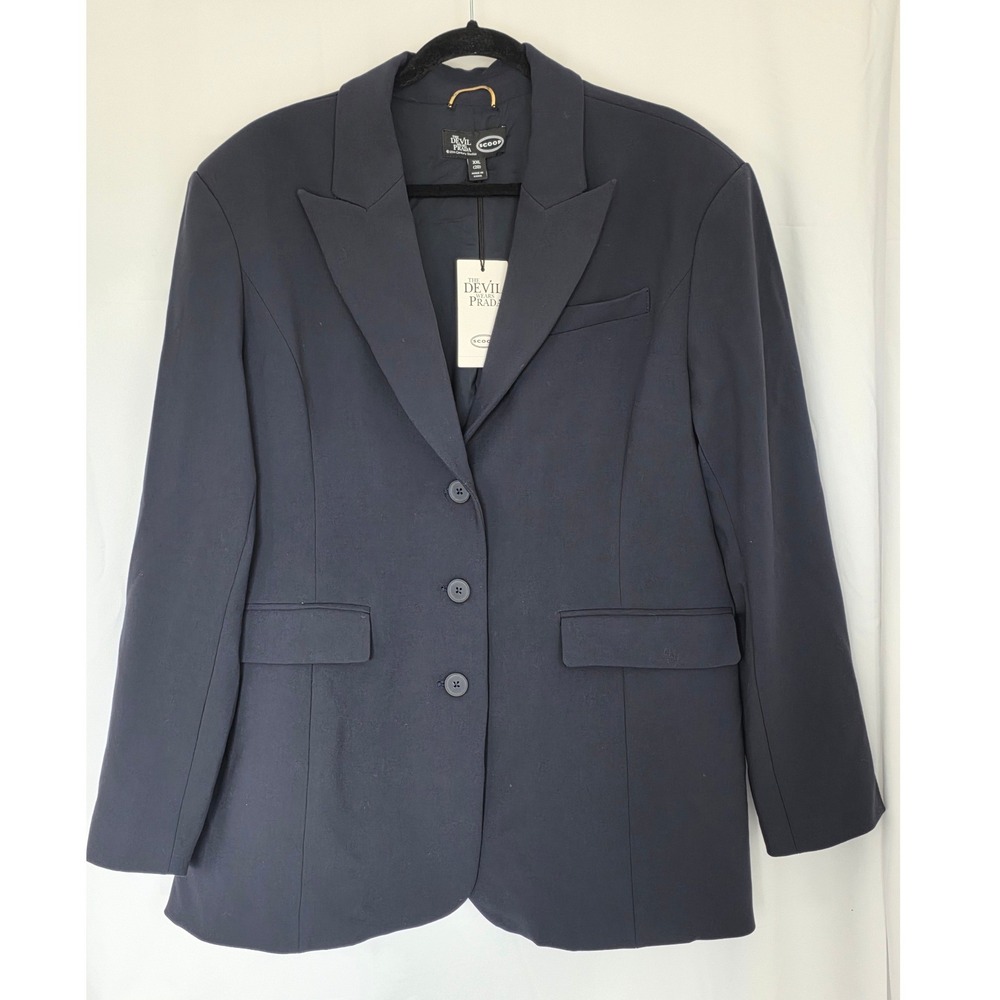 The Devil Wears Prada 3-Button Blazer XXL 20 Navy NEW Jacket Office Fall